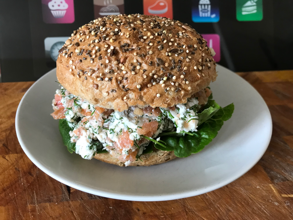 Goat cheese and salmon